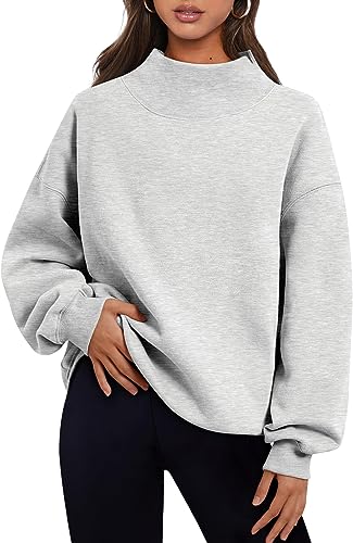 Trendy Queen Womens Oversized Sweatshirts Turtleneck Pullover Long Sleeve Hoodies Tops Fall Outfits 2023 Clothes